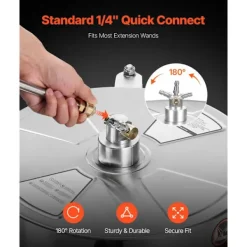 DUOKU Högtryckstvättar-Yt rengörare - - QD-XDP08 - Rostfritt stål - 395 mm - 18 L/min