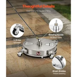 DUOKU Högtryckstvättar-Yt rengörare - - QD-XDP08 - Rostfritt stål - 395 mm - 18 L/min