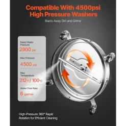 DUOKU Högtryckstvättar-Yt rengörare - - QD-XDP14 - 558 mm - Rostfritt Stål - 4500 psi