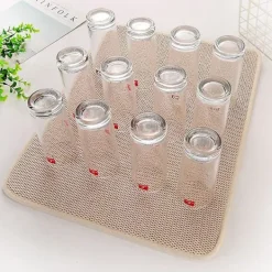 Svampar & Dukar-yyhh Diskunderlägg Mikrofiber Diskhandduksmatta, Superabsorberande, Mikrofiber Diskhandduksmatta Beige